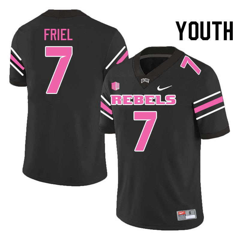 Youth #7 Cameron Friel UNLV Rebels College Football Jerseys Stitched-Black